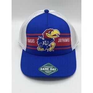Kansas Jayhawks Hat Cap StrapBack Mens One Size Blue NCAA College GAME DAY NEW